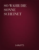 So Wahr Die Sonne Scheinet Two-Part choral sheet music cover
